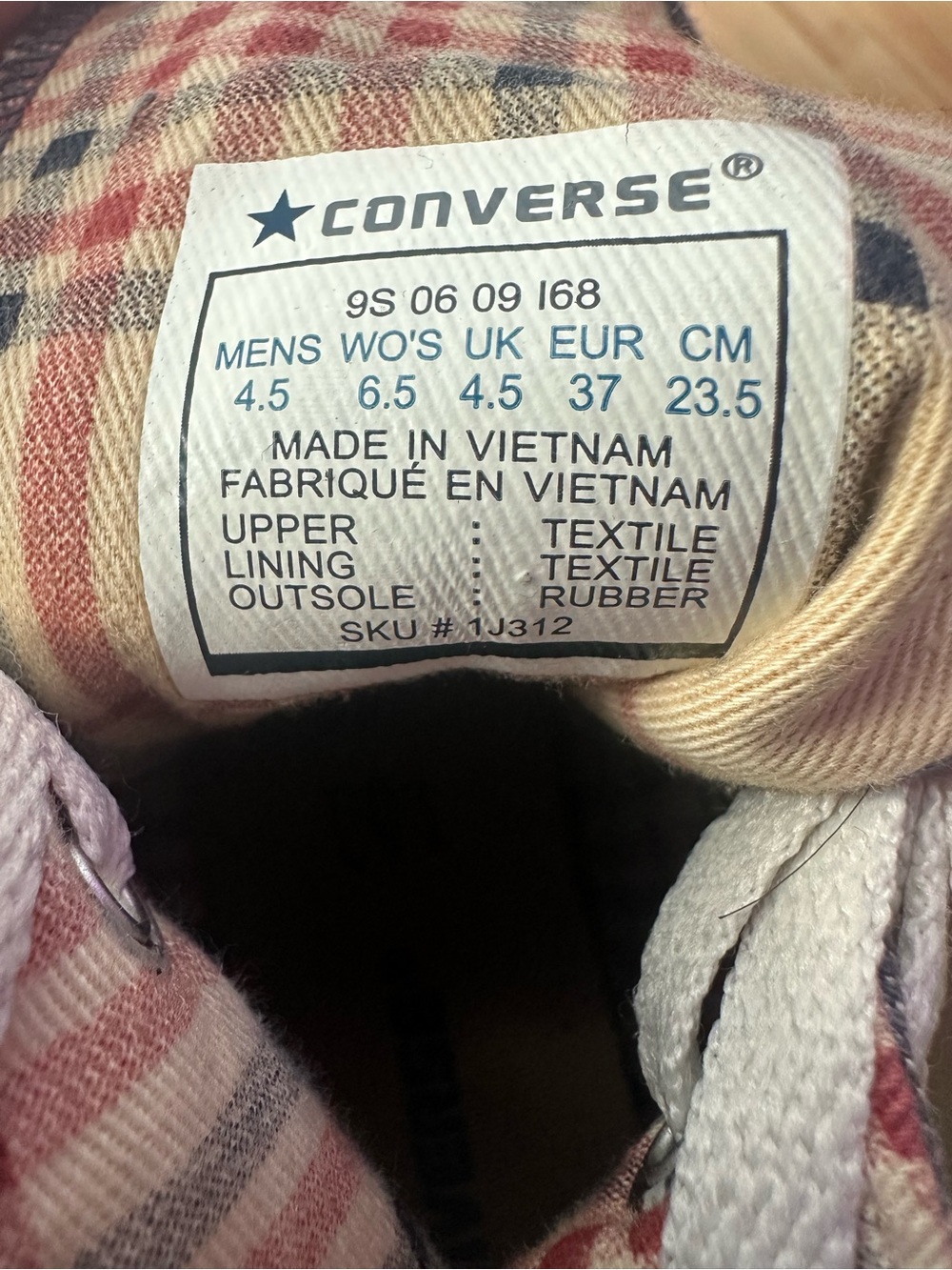 Red White and Blue Converse Mid Calf High-Top Sneakers. - Picture 3 of 3
